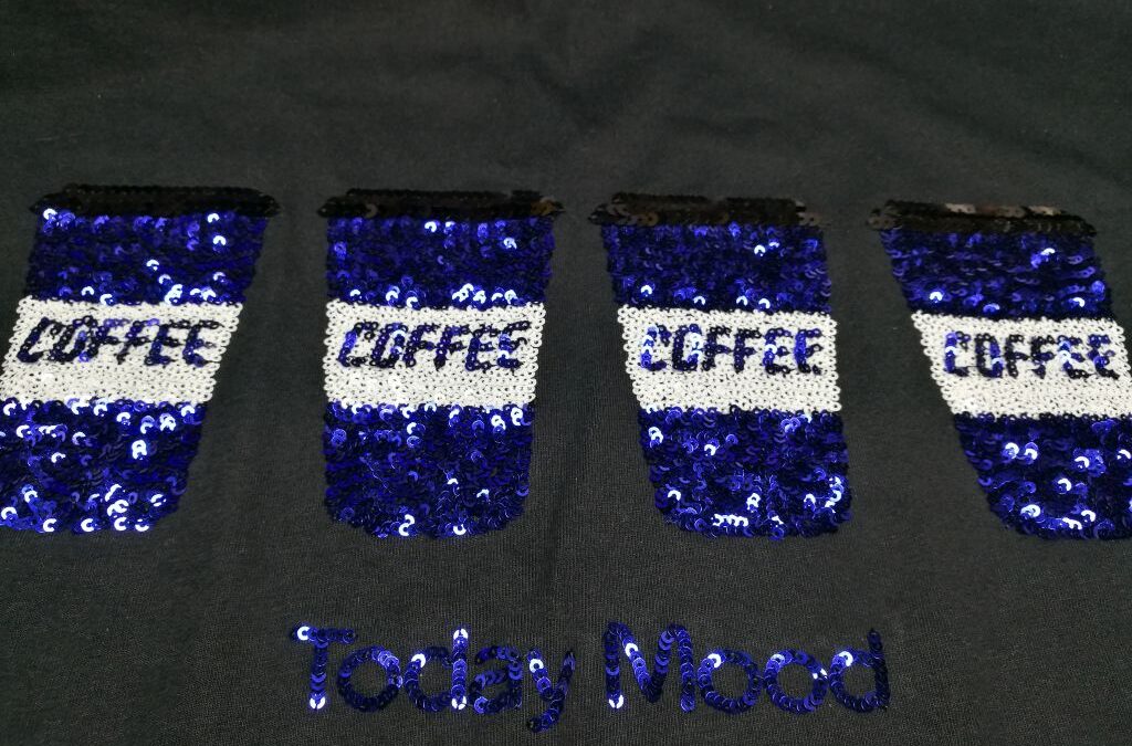 Bordado  de lentejuelas a 2 colores