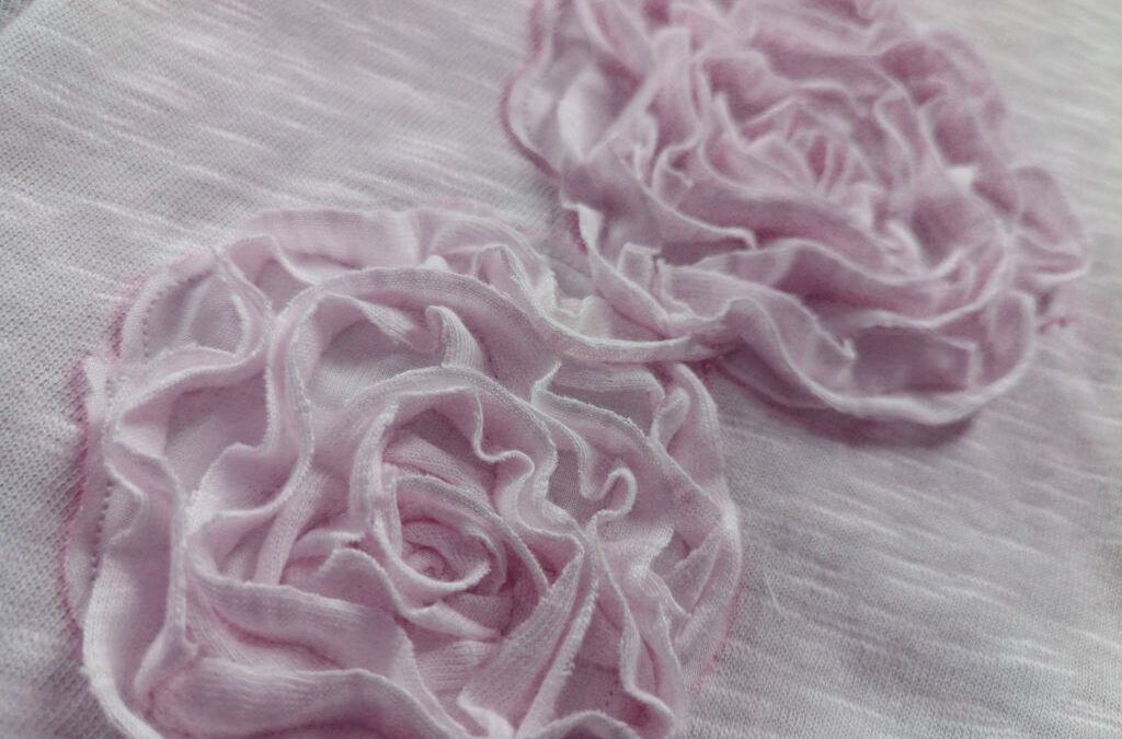 Flores bordado con cinta