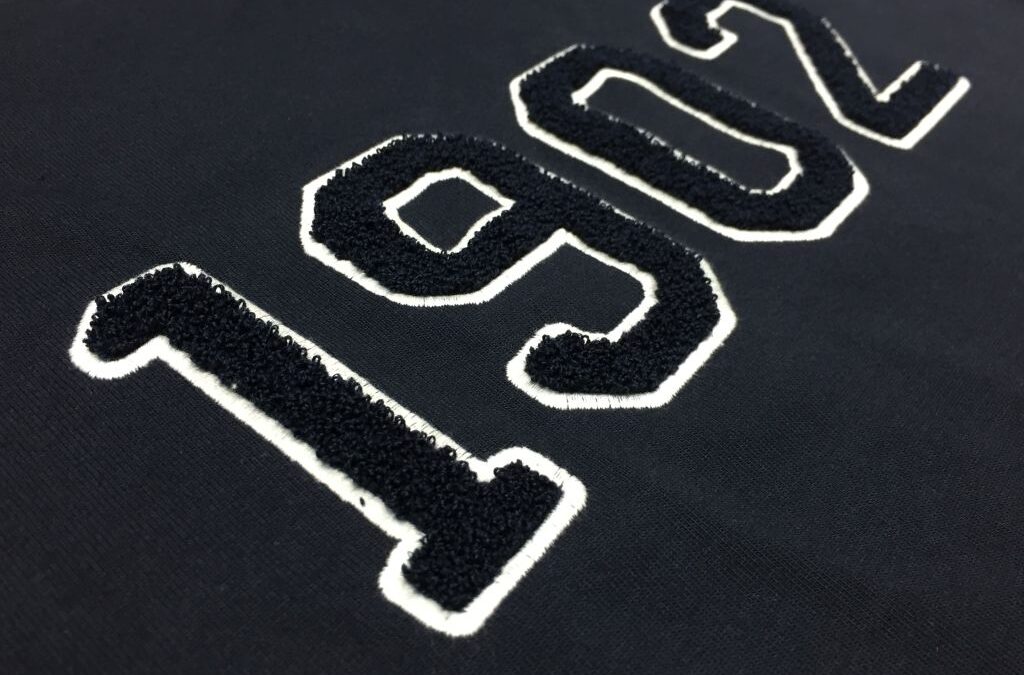 Números bordado de musgo